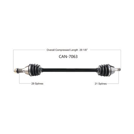 Wide Open OE Replacement CV Axle CAN AM FRONT RIGHT X3 900/DS/XDS TURBO/R 18-20 CAN-7063